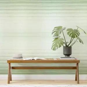 폼블럭 3D 브릭 접착식 단열 벽지 1mX10m 민트