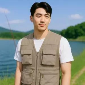 초경량 메쉬 레저 조끼 XL 브라운 작업조끼 망사조끼