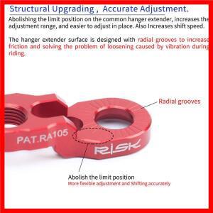 RISK 11g 자전거 프레임 리어 디레일러 익스텐더 (32-52T 카세트 기어 링크 행어 연장 MTB 로드 바이크 테