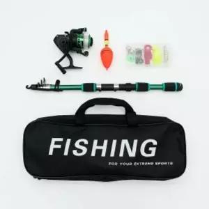 파워피싱 루어+릴+낚싯대세트 1.7m 그린 입문용릴낚싯대 초보낚시