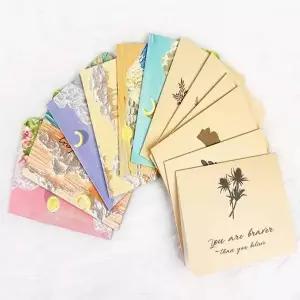 생일카드 064ATF97 메시지카드 편지지봉투 스티커 세트 6p