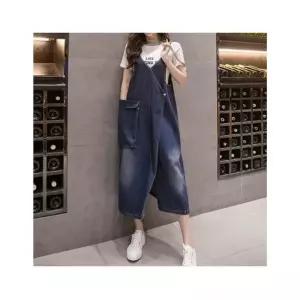케이쇼핑 [깨비몰] 여성 데님원피스 멜빵 원피스 와이드 롱치마