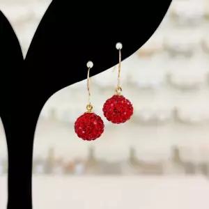 [볼라레]14K 지에프 8mm 루비 볼 후크귀걸이 SSS1306