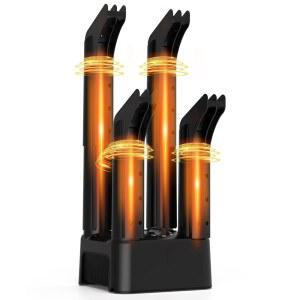 에어 초이스 부츠 드라이어, 열 송풍기 팬이 있는 전기 신발 및 장갑 건조기, 180분 타이머, 탈착식 랙, 냄새를 줄이는 데 도움이 되는 부츠 워머 4종, 작업 및 스키 신발, 운동화, 장갑 및 모자