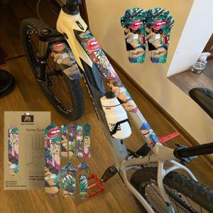 ENLEE 자전거 프레임 보호 스티커 MTB 3D 스크래치 방지 분리형 도로 DIY