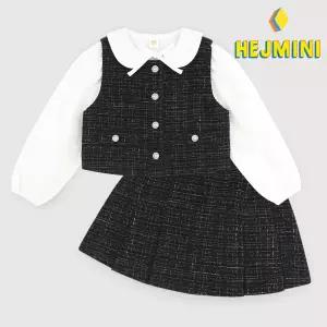 [헤이미니] 프렌치트위드베스트스커트상하복