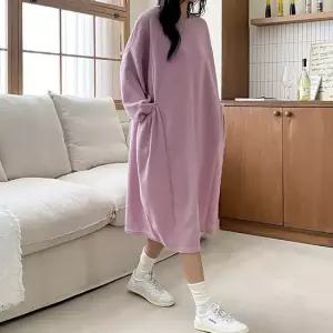 카밀레 오버핏 셔링포켓 니트 롱원피스_S4507