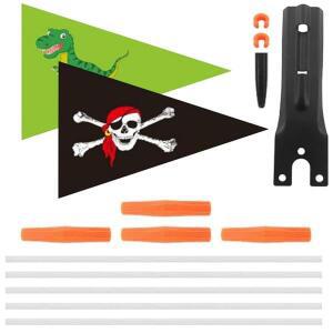 고카트 깃발 폴 포함 방수 자전거 안전 높이 조절 가능 야외 가시성 향상용 트레일러