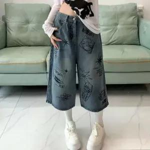 [하프클럽/셀러허브_여성트랜드패션]여자 칠부 그래픽 캐쥬얼 넓은 클래식