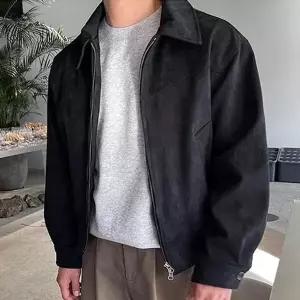 스웨이드 블루종 남성 카라 아우터 ON-JUA-QWFGEDHS