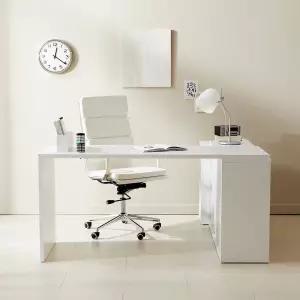 아이비 와이드 데스트 코너형 책상1400size (서랍별도)