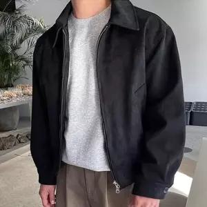 [모로엠] 스웨이드 블루종 남성 카라 아우터 ON-JUA-QWFGEDHS