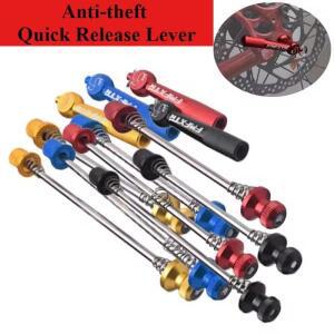 도난 방지 퀵 릴리즈 레버 액슬 앞뒤 자전거 휠 스핀들 사이클 MTB 산악 부품 액세서리