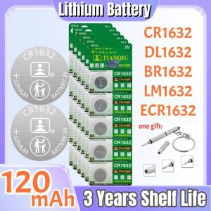 5-100Pcs CR1632 3V 리튬 버튼 배터리 CR 자동차 키 원격 제어 시계 완구 내구성 단추 동전 셀