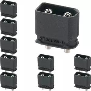 ELFCULB 10pcs Amass XT30UPB-M 커넥터 XT30 미니-UAV 로봇 리포 배터리용 남성 업그레이드(블랙)