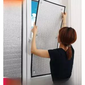 프리미엄 단열 햇빛가리개 자외선 차단 블라인드 탈부착 완제품-구멍 뚫림-흰색 가장자리