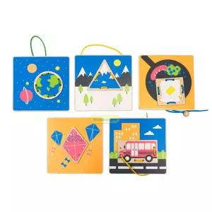 놀이방 도형탐구 그림퍼즐 맞추기 실꿰기 아기구슬꿰기 안전수업