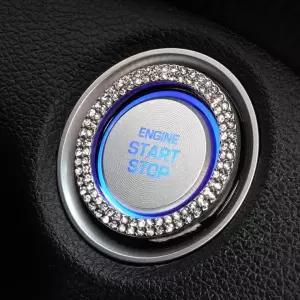 자동차 스타트 버튼링 시동 커버 큐빅 장식품