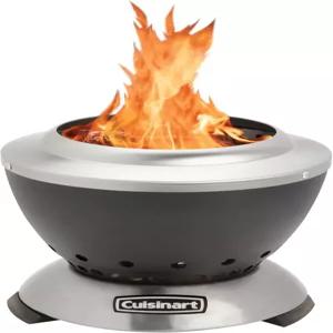 쿠시나트 클린번 무연 테이블탑 화재 구덩이 7.5인치 경량 휴대용 재와 가방을 위한 탈착식 베이스 파티오