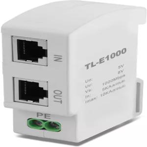 CERRXian 이더넷 서지 보호기 1000Mbps DIN 철도 네트워크 CAT5/CAT6 Imax 10Ka (36mm DIN-Rail 마운트)