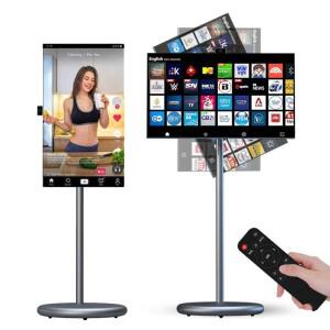 27/32인치 안드로이드 13 스마트 TV (숨겨진 카메라 포함) 회전식 터치스크린 태블릿 100WH 대용량 배터리