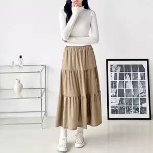 여성 허리밴딩 3단캉캉 골덴 롱스커트 WDMS-WSK-TS14649922