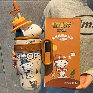 스누피 텀블러 800ml 캐릭터 빨대 사무실 316 스텐