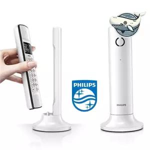 CID 모던 화이트 무선전화기 핸드셋 스피커폰 세련된