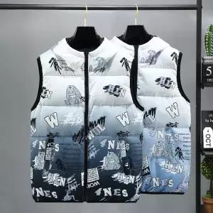 남성조끼 겨울 패딩 조끼 양면 나시 코트 오버핏 후드 아우터 베스트 심쿵해외구매