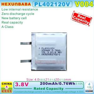 5pcs [V004] 3.8V 200mAh 402120 폴리머 리튬 이온 배터리 셀 스마트 워치 Amazfit A1608 PL402120VGarmin