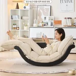 흔들 바나나 라운지 발코니 집 소파 거실 척추 쉼 게으름피우기 휴대폰 보는 의자