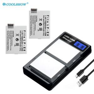 캐논 EOS Rebel T2i T4i T5i T3i X5 X6i X7i 550D 600D 650D용 LP-E8 LP E8 1500mAh 배터리 카메라 충전식