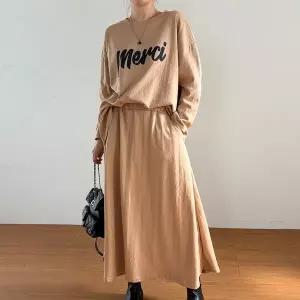 [하프클럽/] 긴팔메르시롱스커트세트 BAV450M601 빅사이즈