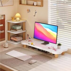 데스크탑 컴퓨터 모니터 스탠드 라이저 기본 디스플레이 화면 지원 홈 오피스 조직 키보드 트레이 홀더