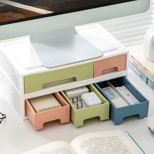 서랍 컴퓨터 모니터 스탠드 브래킷 PC 스크린 노트북 작업 거치대 랙 사무실 스튜디오용 데스크탑 보관 정