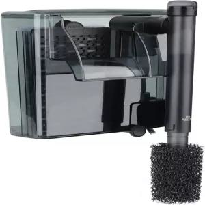 하이거 아쿠아리움 HOB 필터 105 GPH 10-20갤런 어항 파워 조절 가능한 물 흐름 확장 흡입 튜브 외부 행온