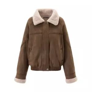 TANKUS 블루종 밑단 밴딩 시어링 양털 무스탕 자켓 (TX4JK024L0) 846405