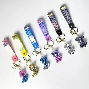 홀로그램 오로라 브릭베어 러버 스트랩 키링 6Colors (KYR-WBAFAB1)