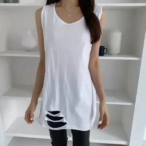 [다잇템] 여자 빈티지 코디 V넥 롱 빅사이즈 민소매