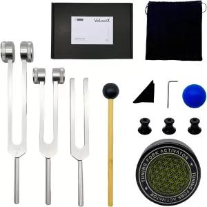 힐링 세트용 튜닝 포크(128Hz 256Hz 512Hz) 요가 및 명상 액세서리 사운드 테라피 장치 차크라를 위한 악기