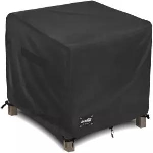 진 흐르토이 파티오 오스만 커버 방수 사각형 야외 22W x 22D 18H 인치 가구 프로텍터 사이드 테이블 블랙
