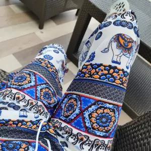 캠핑룩 코끼리 여자 레이온 여자통바지 여행바지 태국 통바지 일자바지 팬츠