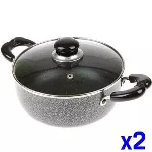 ( )유리뚜껑 양수냄비 20cm x2개 주방용품 편수 주방냄비