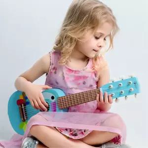유아용 축소 악기 예쁜 소나무 2줄 기타 손녀선물 아기노래방