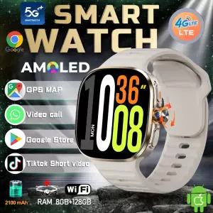 호환 5G4G 스마트워치 2.40인치 HD AMOLED 8GB128GB RAM 2100mAh 배터리 900만 화소 카메라 GPS WIFI 구글