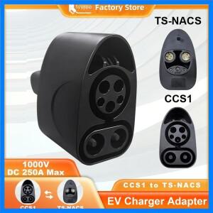 Feyree CCS1 ~ TS-NACS 250A DC 어댑터 Tesla Model 3/X/Y에 적합 TS-NACS 충전 포트 지원 CCS1 충전기