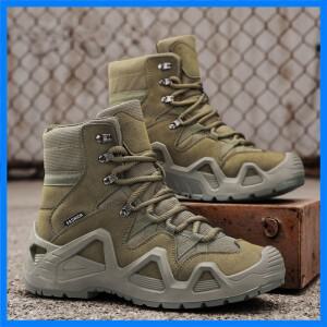 야외 훈련용 내마모성 전술 부츠 사계절 등산화 하이탑 군용 팬 컴뱃 부츠