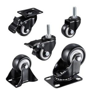 가구 바퀴 피마자 360를 위한 튼튼한 고무 롤러 브레이크 인치 산업용