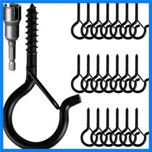 10/20/40개 나사가 있는 실외 스트링 조명용 Q자형 네일 후크 크리스마스 조명 후크 안전 버클 디자인 쉽게