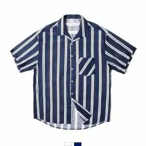 남자반팔셔츠 해지셔츠 스트라이프 오버핏반팔셔츠